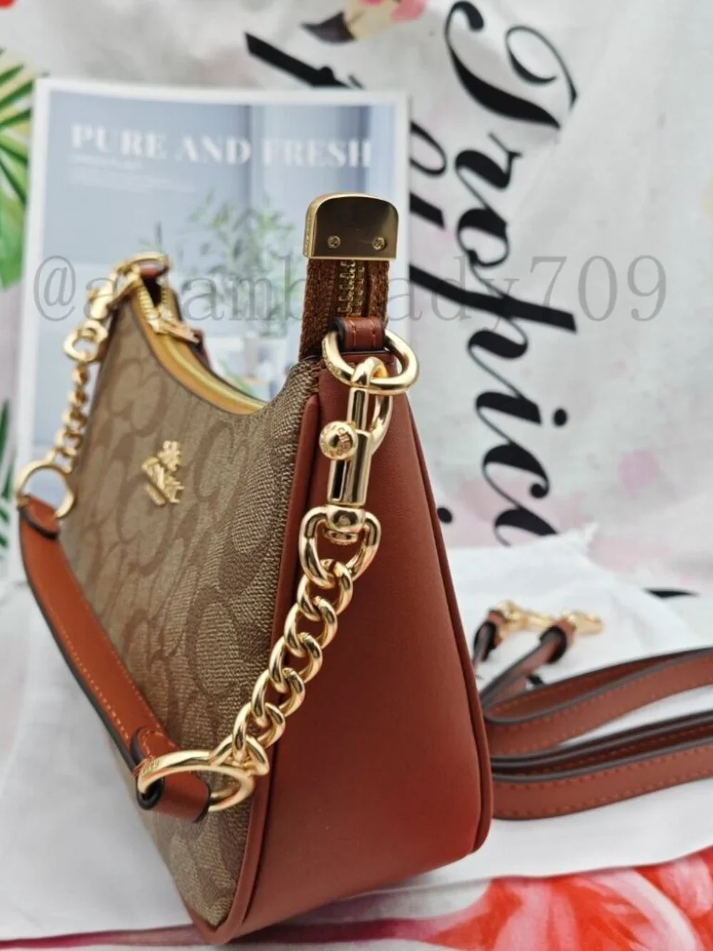 🥁🥁🥁Coach Teri shoulder bag brown - Picture 9 of 9